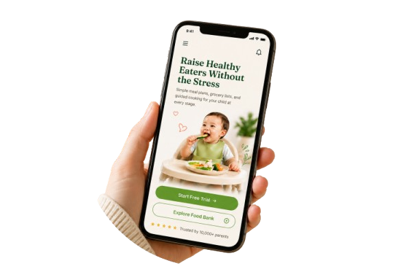 Food bank app preview on a mobile phone